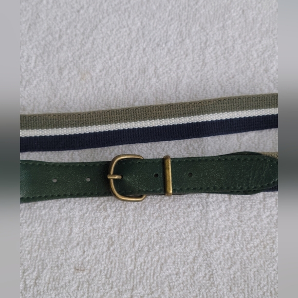 Vintage Woman Narrow Green White Navy  Blue 32 inches - Picture 2 of 3